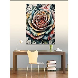 Kanvas Tablo Renkli Gül 100x140 cm