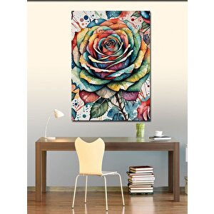 Kanvas Tablo Renkli Gül 100x140 cm