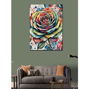 Kanvas Tablo Renkli Gül 100x140 cm