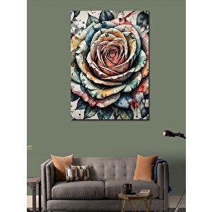 Kanvas Tablo Renkli Gül 70x100 cm