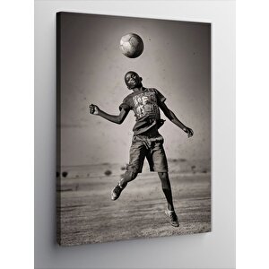 Kanvas Tablo Futbol Oynayan Afrikalı Çocuk