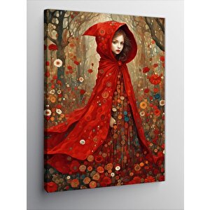 Kanvas Tablo Kırmızı Elbiseli Çocuk 70x100 cm