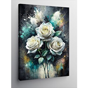 Kanvas Tablo Beyaz Güller 100x140 cm
