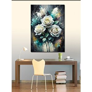 Kanvas Tablo Beyaz Güller 100x140 cm