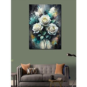 Kanvas Tablo Beyaz Güller 100x140 cm