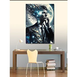 Kanvas Tablo Soyut Takım Elbiseli Adam 100x140 cm