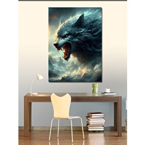 Kanvas Tablo Sinirli Kurt 70x100 cm