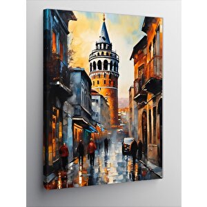 Kanvas Tablo Yağlıboya Galata Kulesi