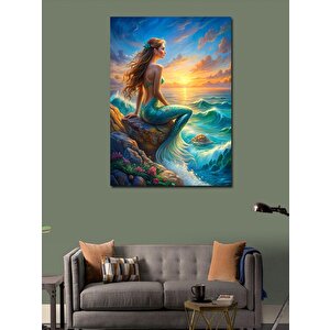Kanvas Tablo Yeşil Deniz Kızı 70x100 cm