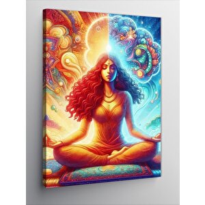 Kanvas Tablo Yoga Yapan Kız 100x140 cm