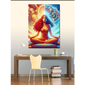 Kanvas Tablo Yoga Yapan Kız 100x140 cm