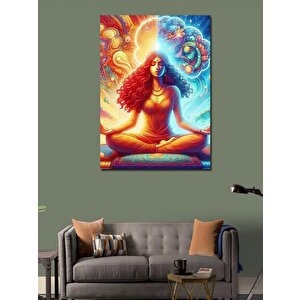 Kanvas Tablo Yoga Yapan Kız 100x140 cm