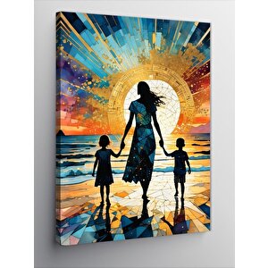 Kanvas Tablo Kadın Ve Çocukları 70x100 cm