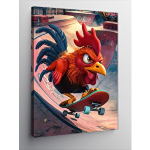 Kanvas Tablo Kaykay  Süren Horoz 100x140 cm