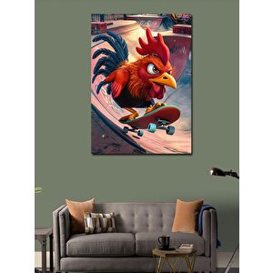 Kanvas Tablo Kaykay  Süren Horoz 70x100 cm