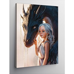 Kanvas Tablo Ejderha Ve Çocuk 70x100 cm