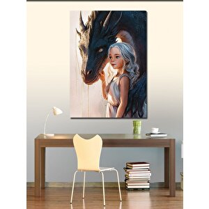 Kanvas Tablo Ejderha Ve Çocuk 70x100 cm