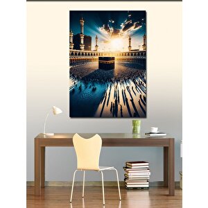 Kanvas Tablo Gün Batımı Ve Kabe 100x140 cm