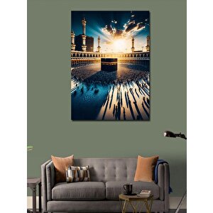 Kanvas Tablo Gün Batımı Ve Kabe 100x140 cm