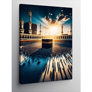 Kanvas Tablo Gün Batımı Ve Kabe
