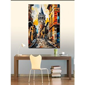 Kanvas Tablo Yağlıboya Galata Kulesi 100x140 cm