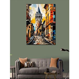 Kanvas Tablo Yağlıboya Galata Kulesi 100x140 cm