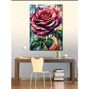 Kanvas Tablo Kırmızı Gül 70x100 cm