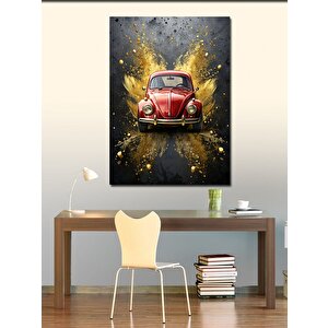 Kanvas Tablo Kırmızı Klasik Araba 70x100 cm