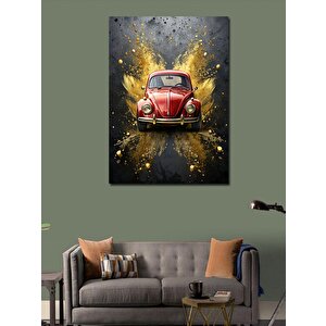 Kanvas Tablo Kırmızı Klasik Araba 100x140 cm