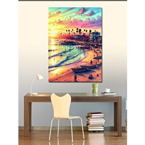 Kanvas Tablo Sahil Kasabası 70x100 cm