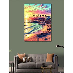 Kanvas Tablo Sahil Kasabası 70x100 cm