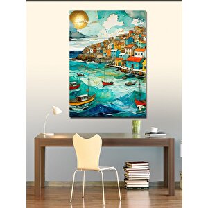 Kanvas Tablo Sahil Kasabası 70x100 cm