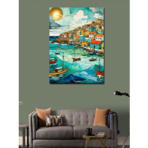 Kanvas Tablo Sahil Kasabası 70x100 cm
