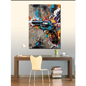 Kanvas Tablo Tabanca Silah 70x100 cm