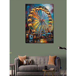 Kanvas Tablo Yağlı Boya Dönme Dolap 70x100 cm