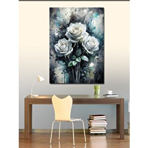 Kanvas Tablo Beyaz Güller 70x100 cm