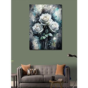 Kanvas Tablo Beyaz Güller 70x100 cm