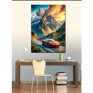 Kanvas Tablo Kırmızı Spor Araba 70x100 cm