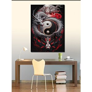 Kanvas Tablo Ejderha Ve Denge 70x100 cm