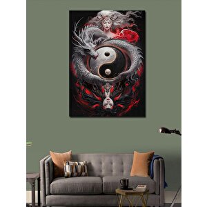 Kanvas Tablo Ejderha Ve Denge 70x100 cm