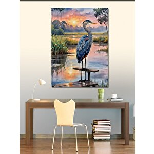 Kanvas Tablo Göldeki Leylek 100x140 cm