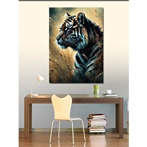 Kanvas Tablo Sinirli Kaplan 100x140 cm