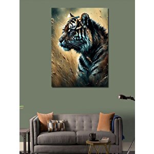 Kanvas Tablo Sinirli Kaplan 100x140 cm