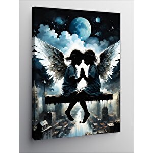 Kanvas Tablo Çocuk Melekler 100x140 cm