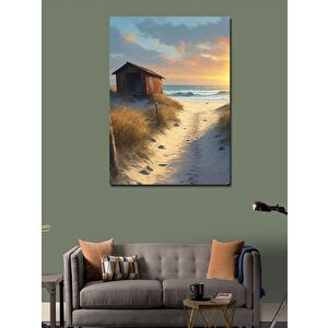 Kanvas Tablo Sahil Ve Tiny House 70x100 cm