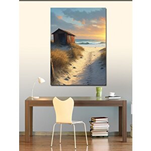 Kanvas Tablo Sahil Ve Tiny House