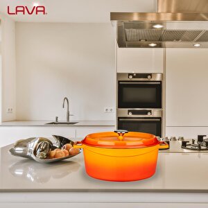 Lava Döküm Oval Tencere. Trendy Serisi Ölçü 25x31cm.