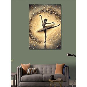 Kanvas Tablo Balerin Ve Gezegenler 100x140 cm