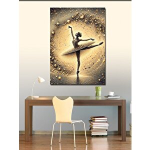Kanvas Tablo Balerin Ve Gezegenler 70x100 cm