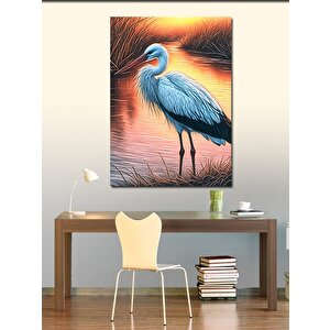 Kanvas Tablo Nehirdeki Leylek 70x100 cm